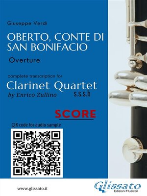 cover image of Clarinet Quartet Score of "Oberto, Conte di San Bonifacio"